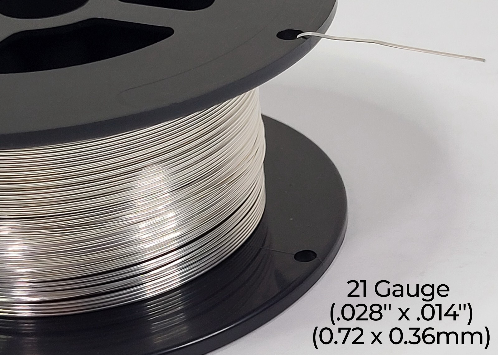 940 Argentium Silver Wire | Half Round, Half Hard | 8-22 Gauge | 1-10 Ft | USA