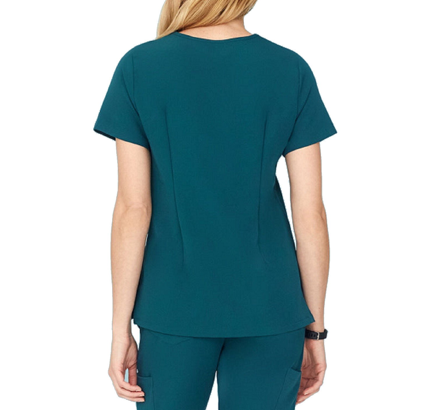 Women Scrub Top V Neck 2 Front Pockets Mandala TOP ONLY