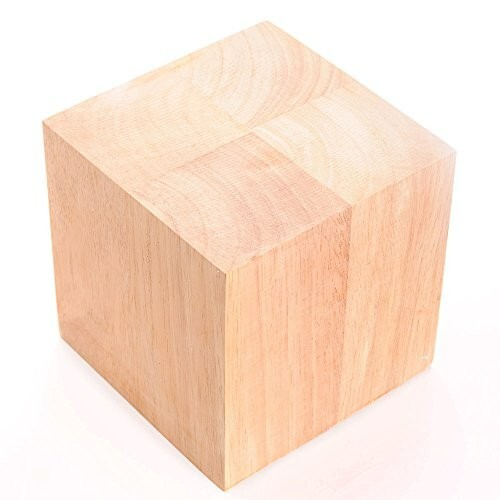 4 Inch Square Hard Wood Block / Cube 4 inches x 4 inches x 4 inches