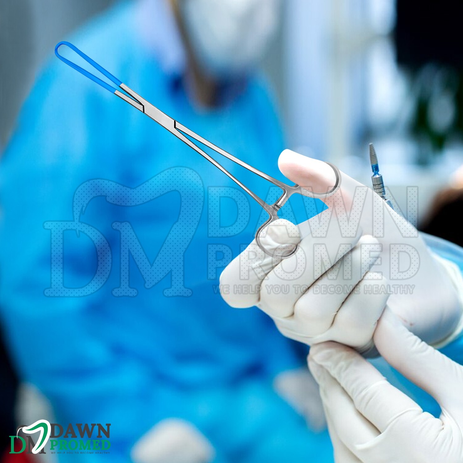 Tenaculum Blue Coated Forceps 9.5" OB/GYN Electrosurgical Instruments