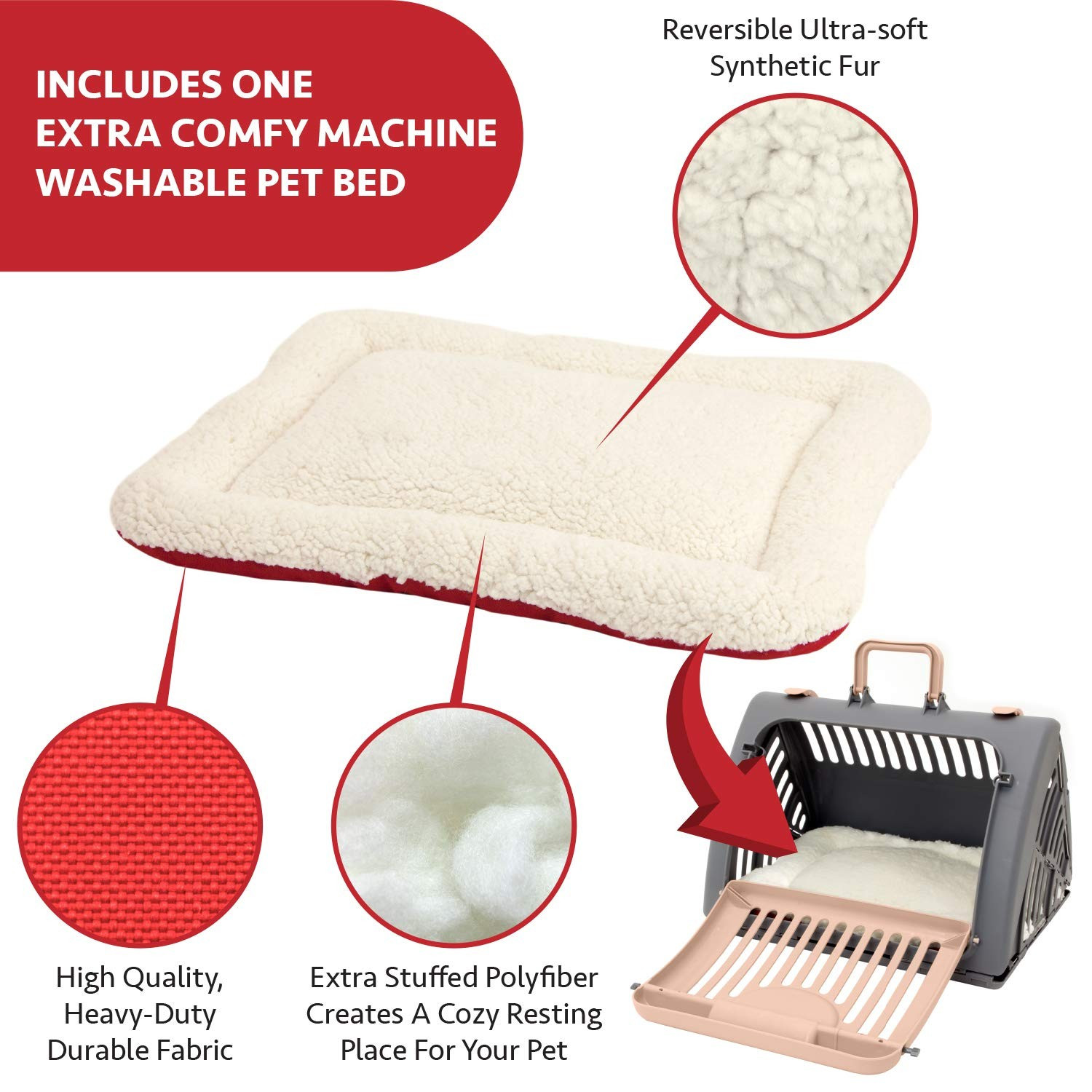 Sport Pet Cat Carrier with Bed, Foldable Cat Travel Carrier, Up to 25lbs new