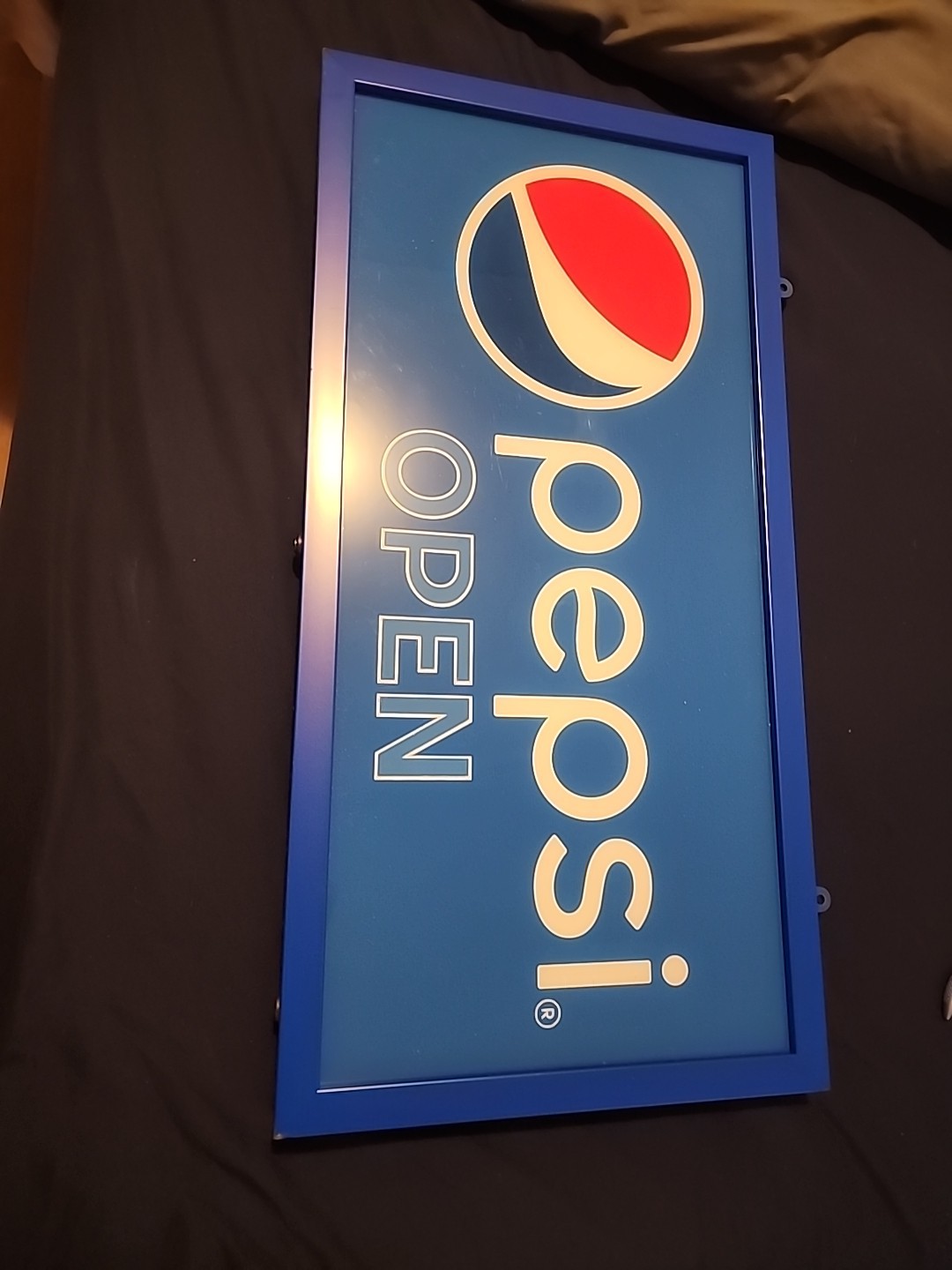 Pepsi Cola Soda Pop Lighted Electric Open Sign Store Display Think Refreshing