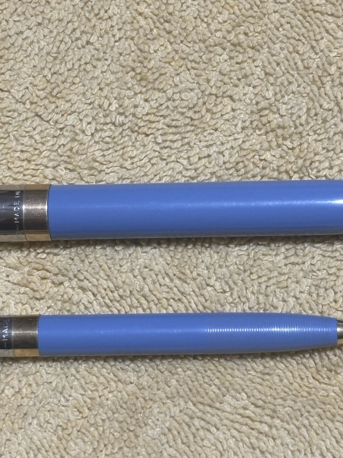 Sheaffer Vintage Snorkel Fountain Pen Mechanical Pencil Periwinkle 14k Nib