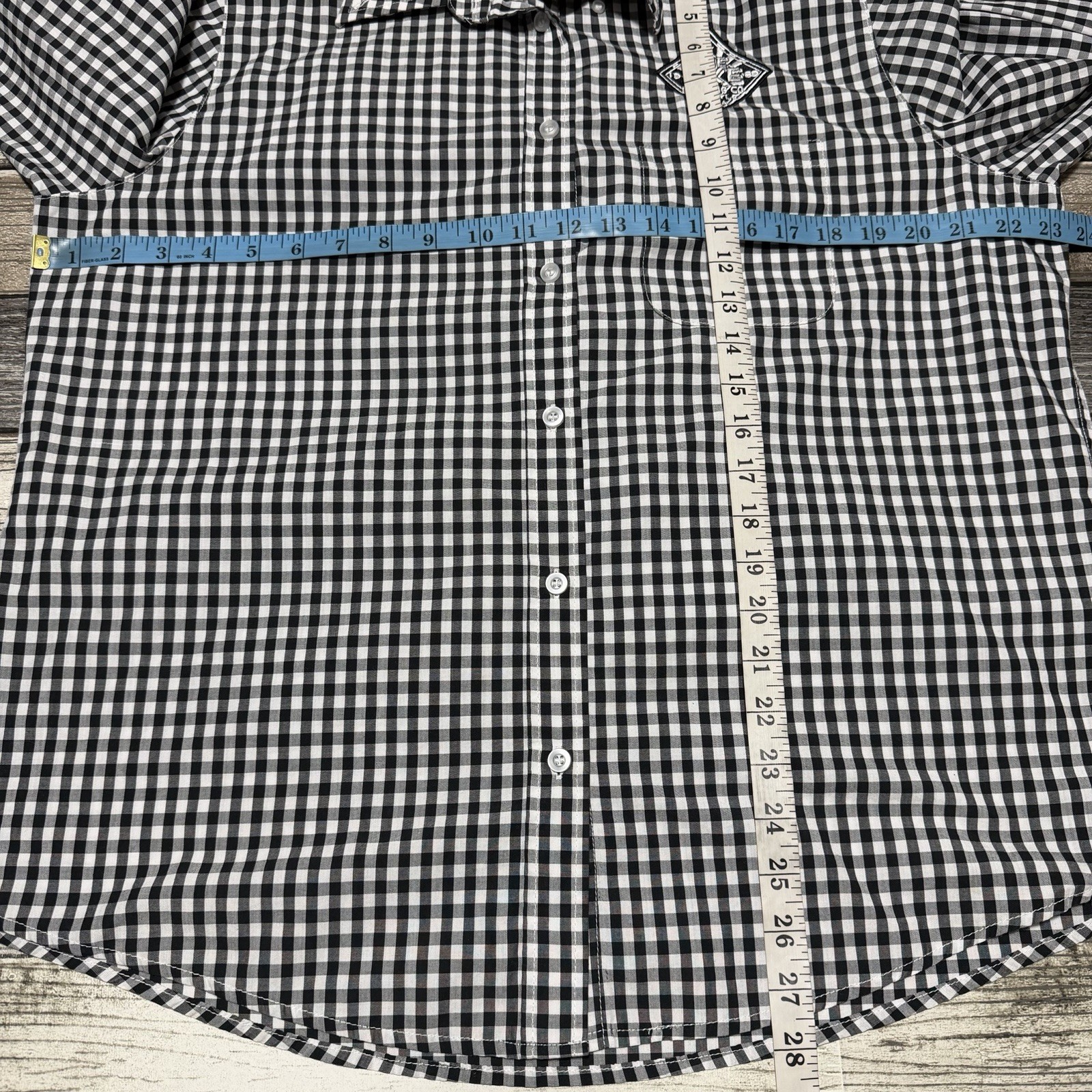 Chef Works Gingham Plaid Button Up Shirt Women’s XL The Pike Brewing Co Seattle