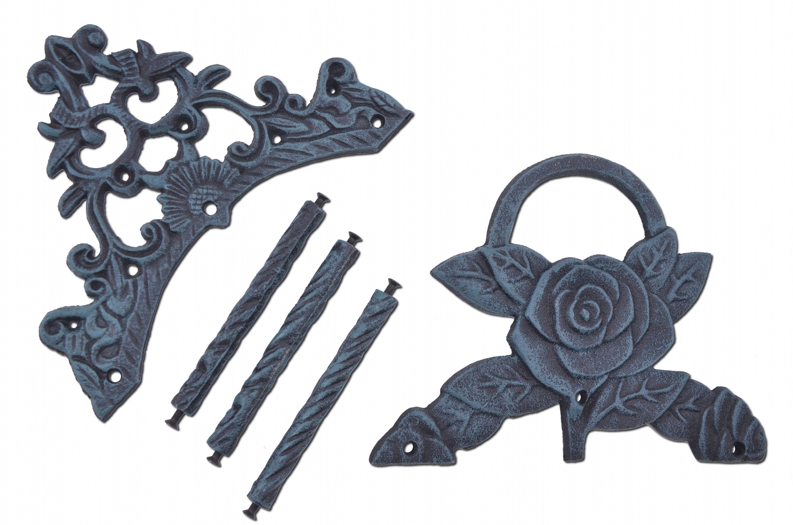 Garden Water Hose Holder Rose Flower Hanger Reel, New