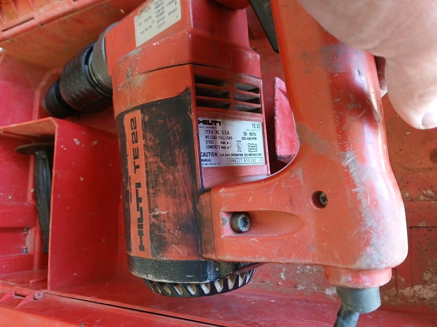 HILTI TE 22 Corded Hammer Drill With 1 Bit And Case