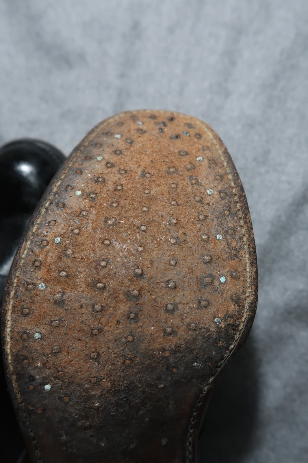 WW2 BRITISH ARMY AMMO BOOTS HOBNAILED LEATHER SOLES SIZE 9