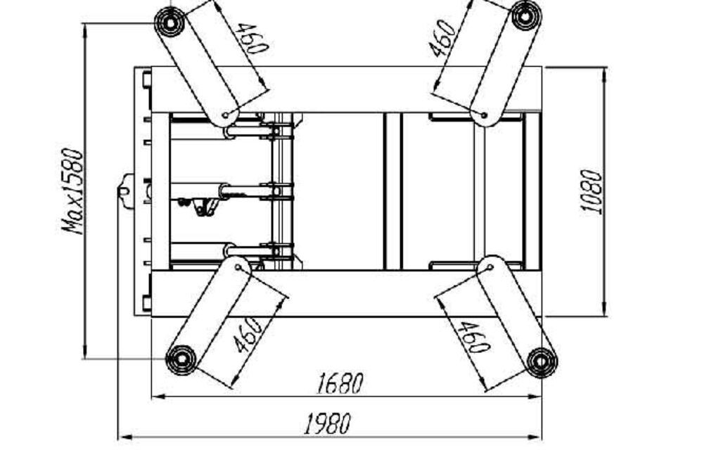 6,000 Lbs MID RISE Car Scissor Lift 48" High 220 VOLT