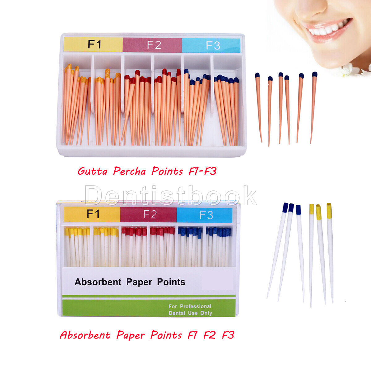 AZDENT Dental Gutta Percha Points & Absorbent Paper Endo Endodontics Root Canal