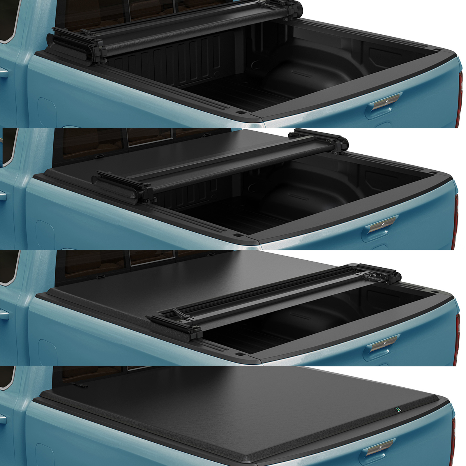 5.5FT 4-FOLD Soft Bed Tonneau Cover For 2015-2024 F150 F-150 Truck Waterproof