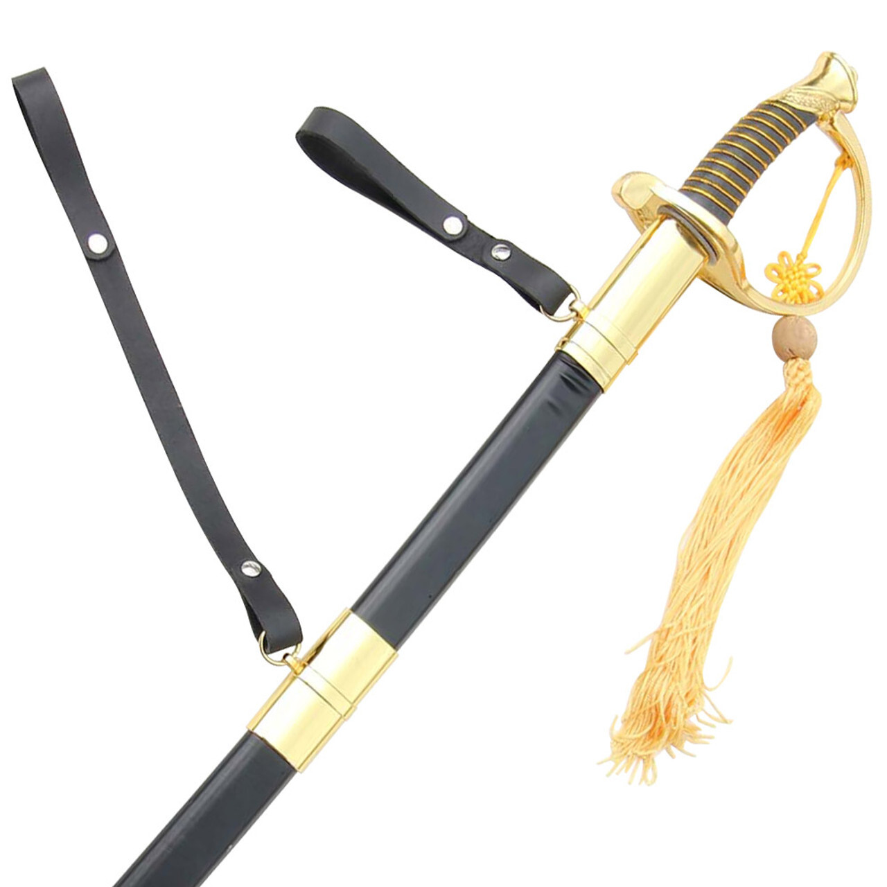 Decorated Calvary Saber Frog Belt Holder, 2 Piece Set Genuine Leather - 9 Colors