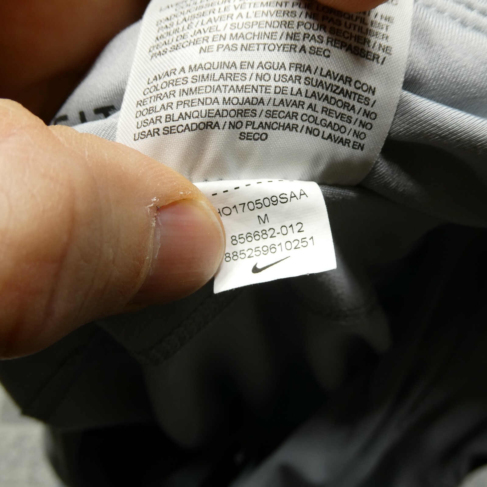 Nike Running Leggings Womens Medium Epic Run 3M Reflective Gray Ankle