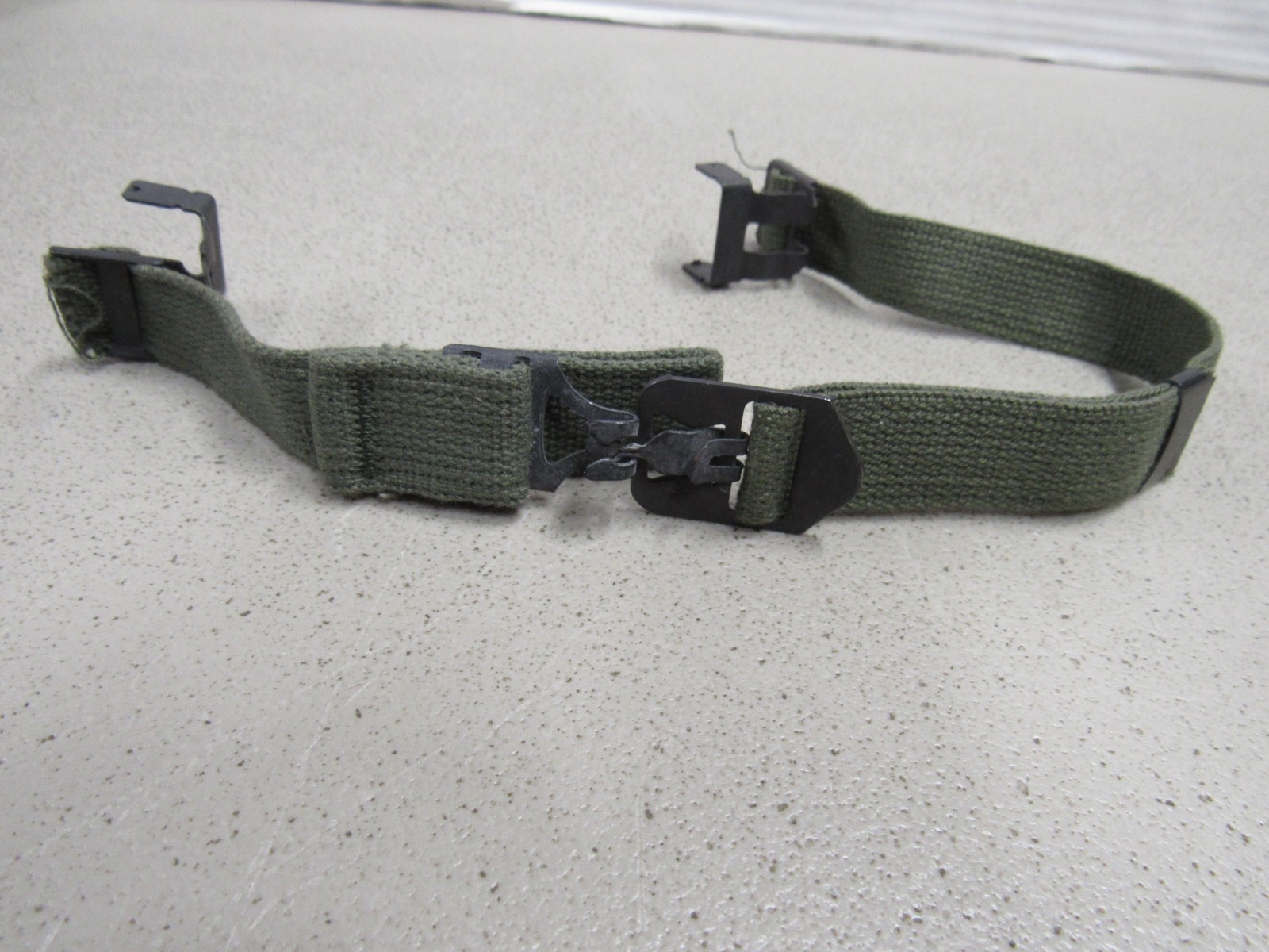 US Vietnam Era M1 Helmet Chinstrap Cotton Webbing OD Green Type 1 UnMarked RUST