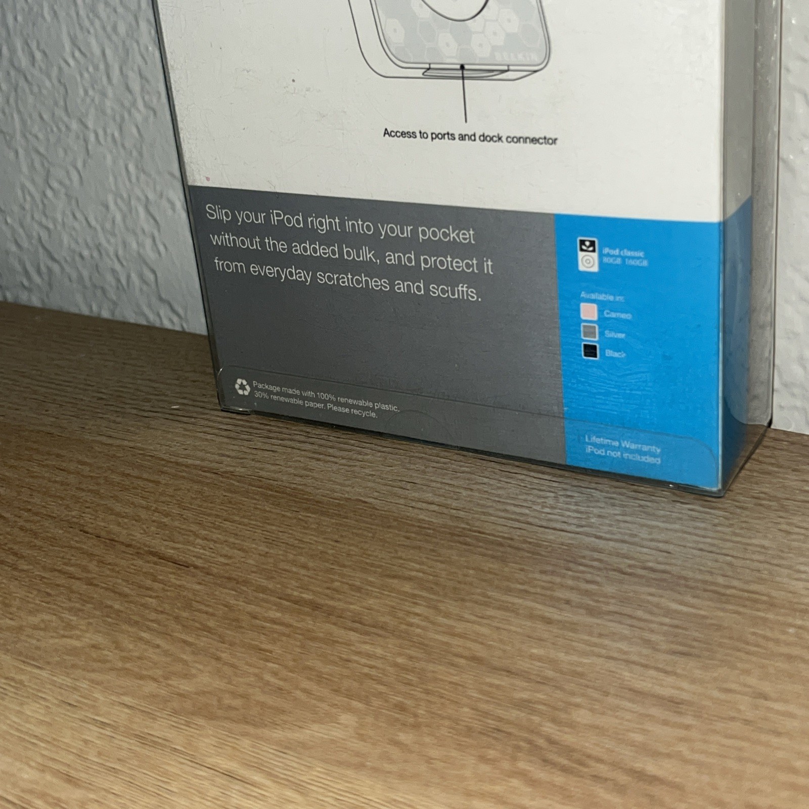 Belkin Case remix plastic ￼￼f8z234slv iPods classic 80 GB to 160 GB case ￼