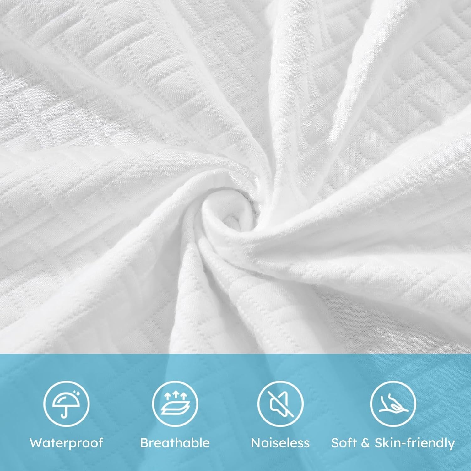 Bamboo Mattress Protector Deep Pocket Waterproof Breathable Mattress Bed Cover