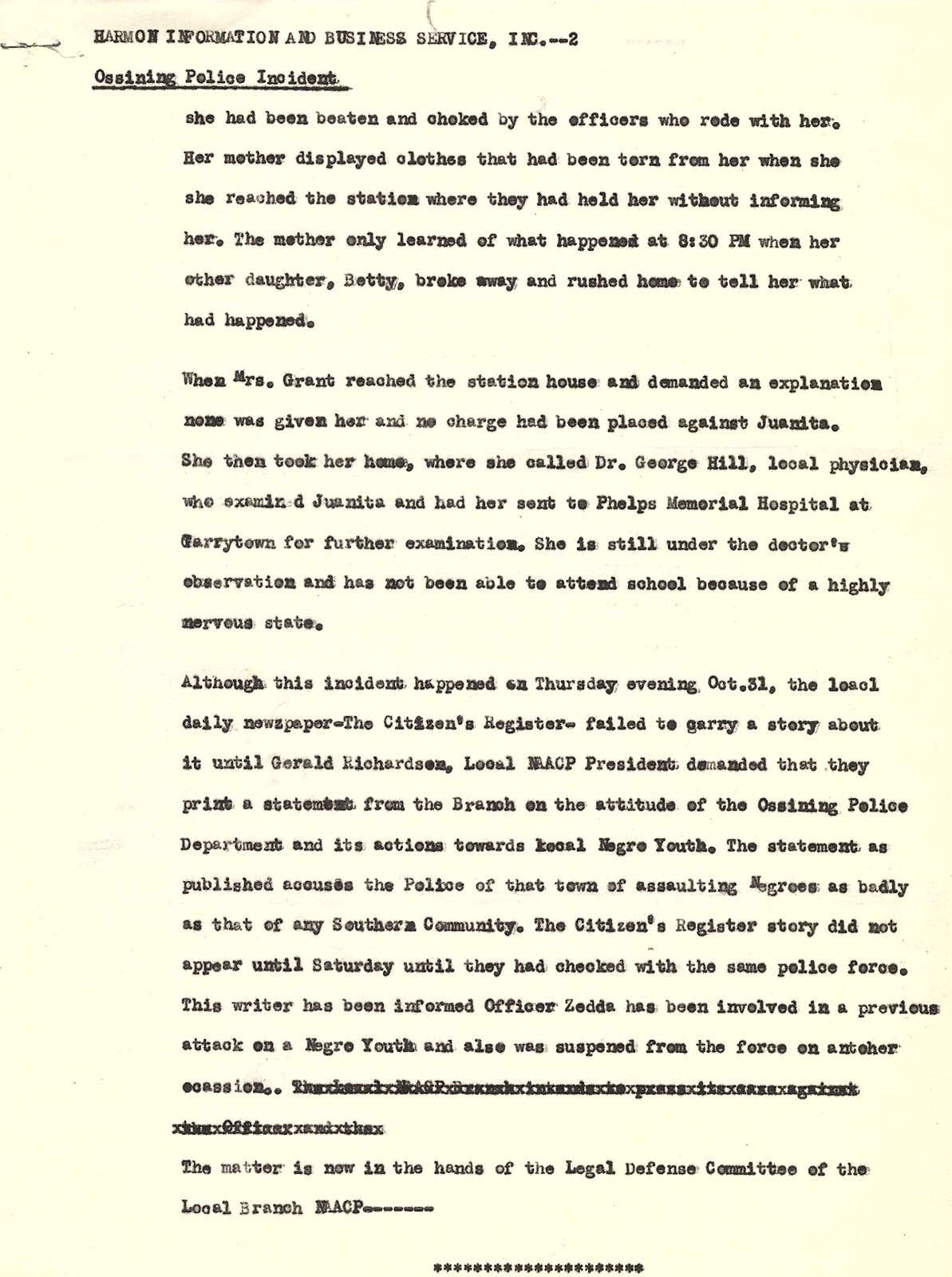 Vintage African American Ephemera~John H. Harmon~1963 Press Release~1991 Program