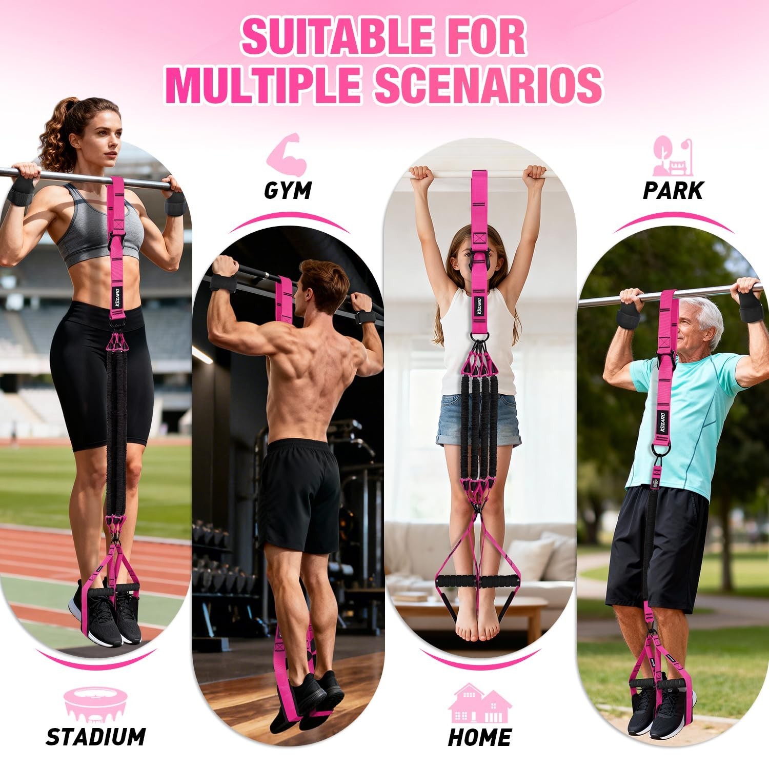 Pull Up Assistance Bands for Women, Heavy Duty Resistance Bands with Handles,...