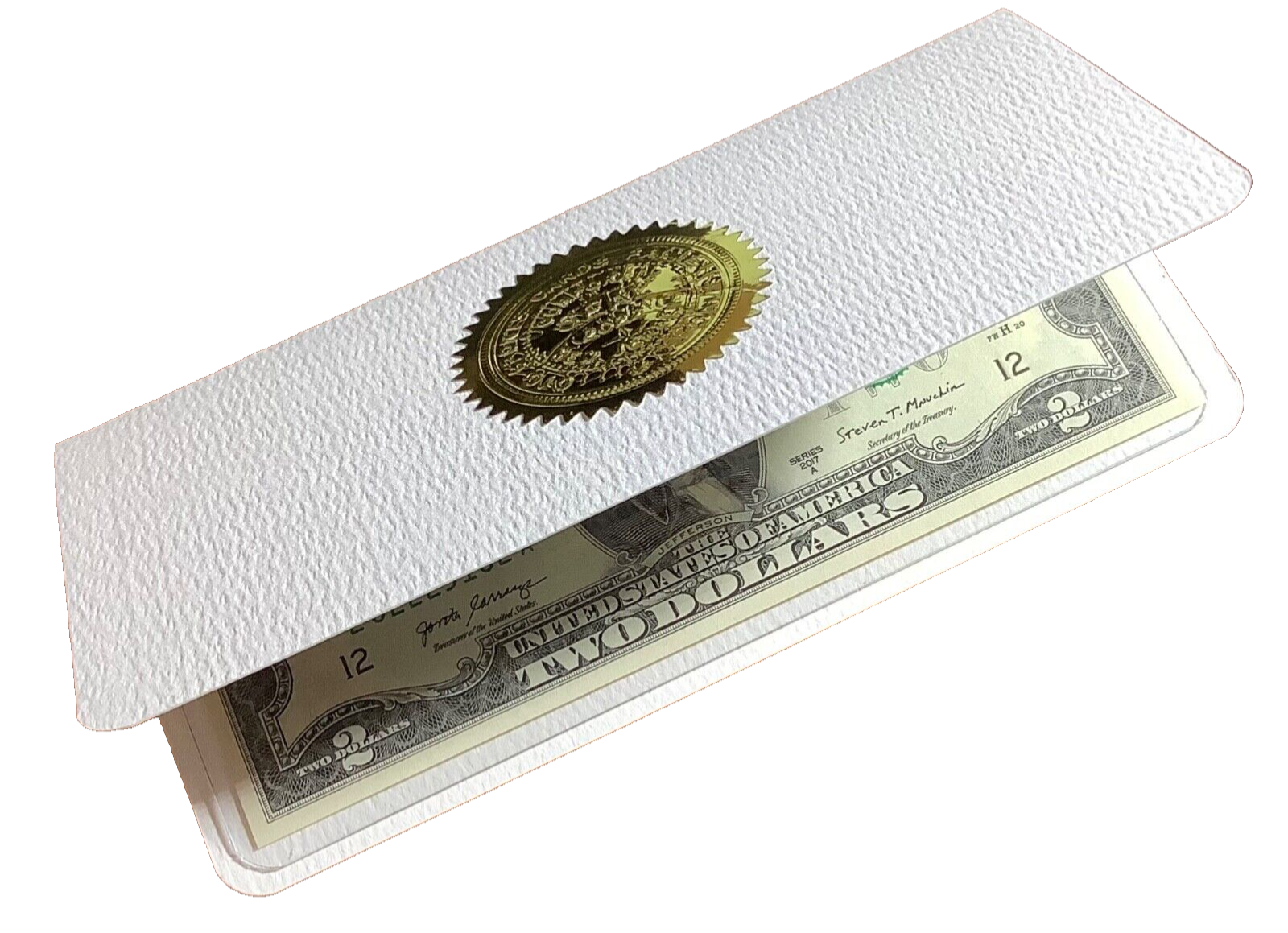 Great Gifts-2017 2 Dollar Bills (1) One First Note "HIGH QUALITY" Uncirculated