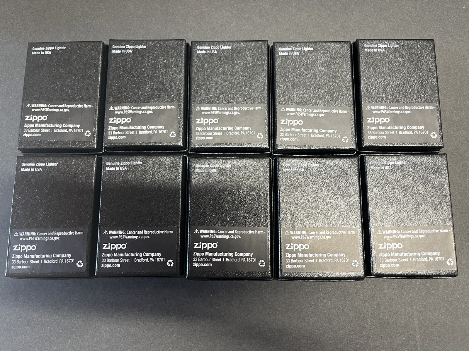 LOT OF 10 SET ZIPPO LIGHTER EMPTY BOX WITH WARRANTY, BOX ONLY