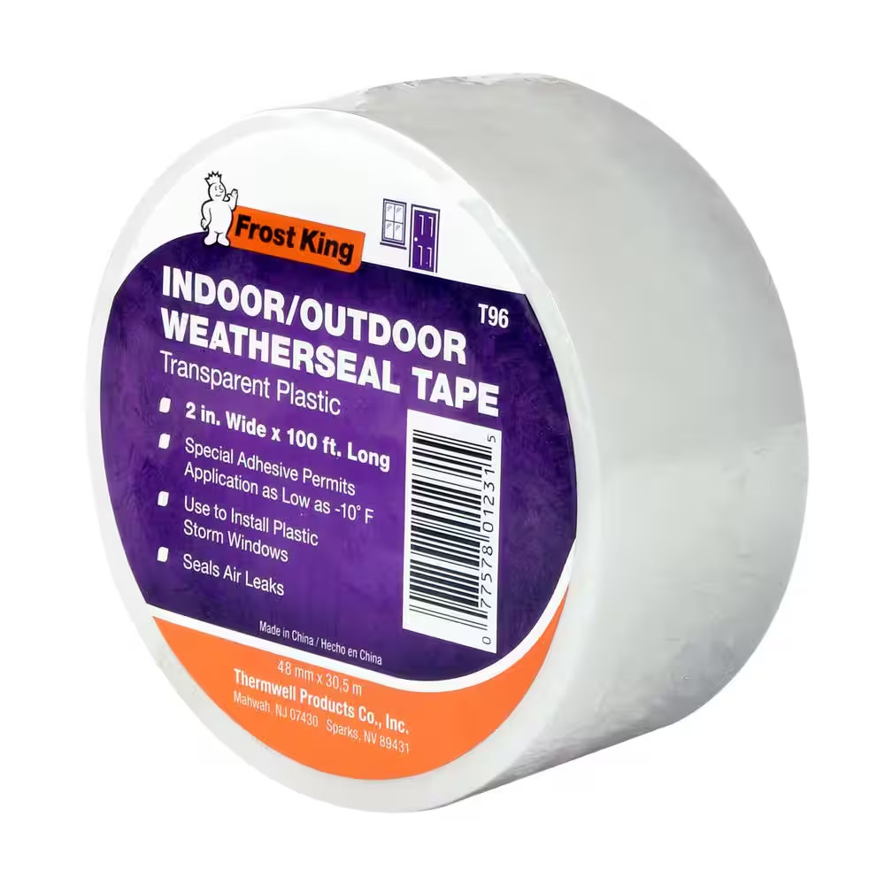2 In. X 100 Ft. Interior/Exterior Clear Plastic Weather Seal Tape