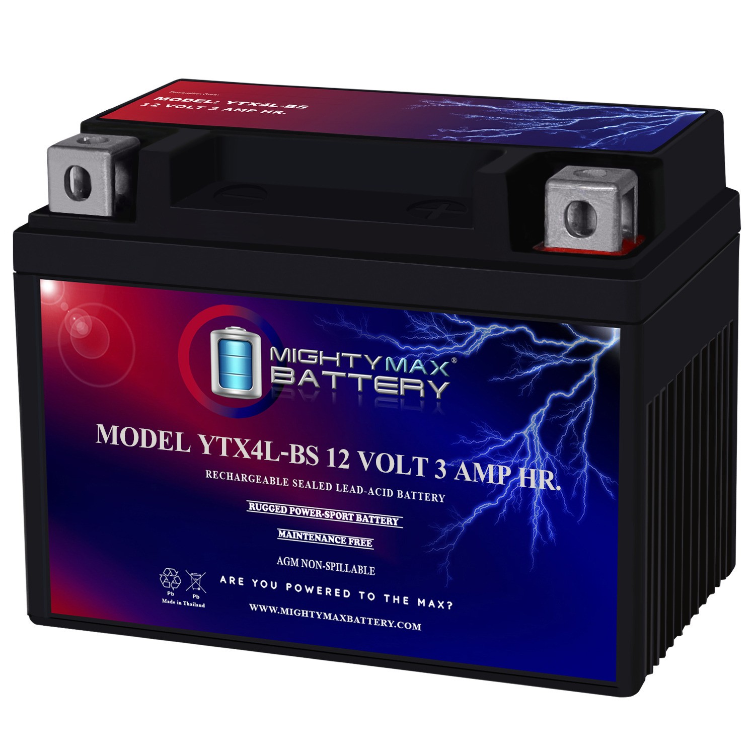 Mighty Max YTX4L-BS SLA Battery for ATV Quad Dirt / Pit Bike 50/70/110/125 CC