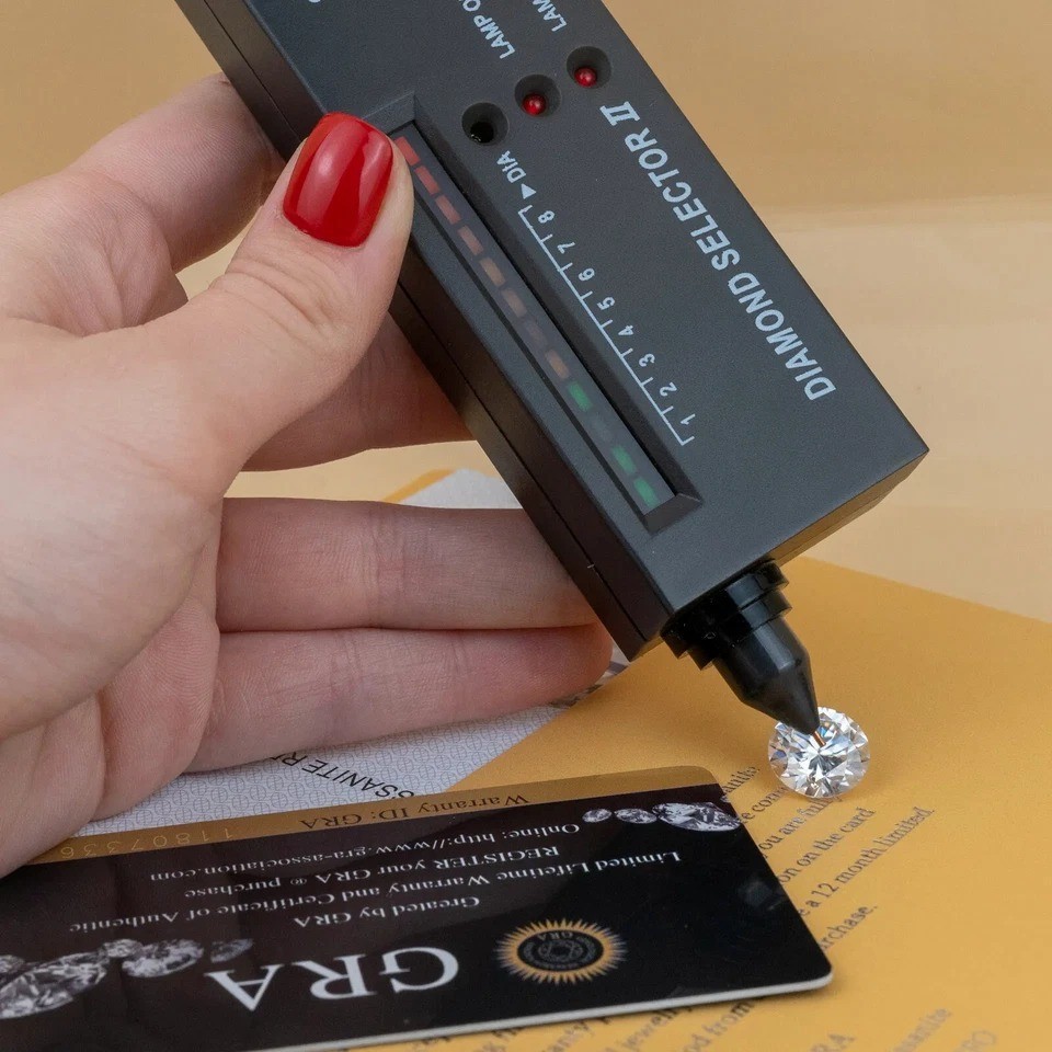 Moissanite Screw Back 14k Gold Solitaire Stud Earrings GRA Certified D/VVS1