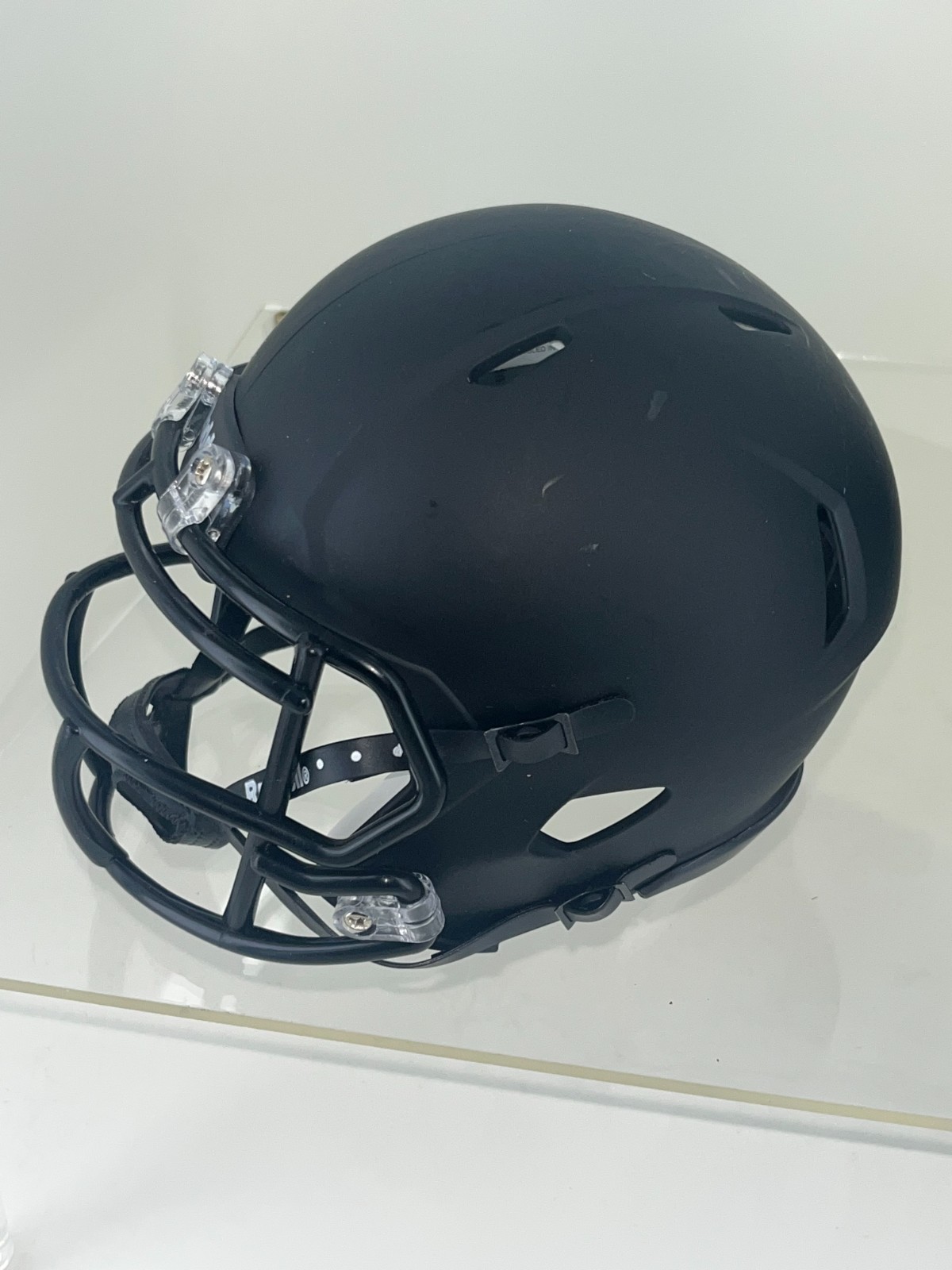 Matte Black Blank Riddell Revolution SPEED Mini Football Helmet - Used