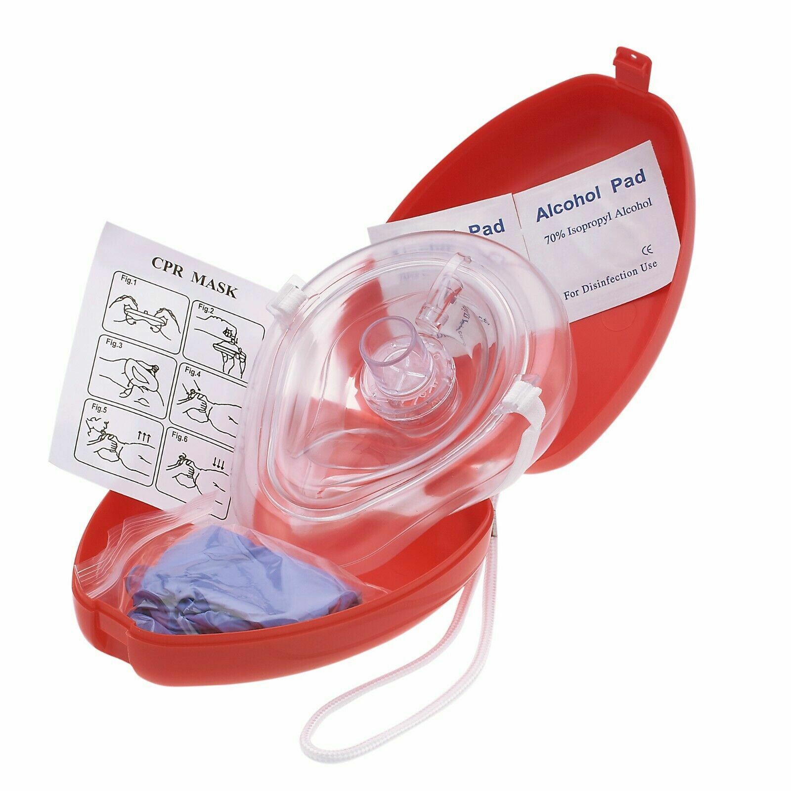 AED First Aid Kit-CPR Rescue Mask with Case, Razor, Tourniquet, EMT Shears +More