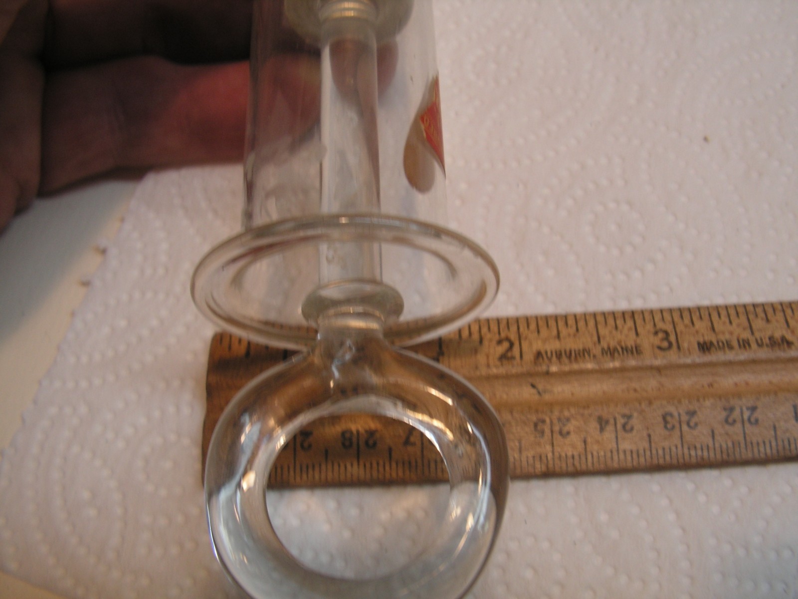 Vintage Glass Syringe Antique P J McElroy Surgeon Medical Apothecary Unused?