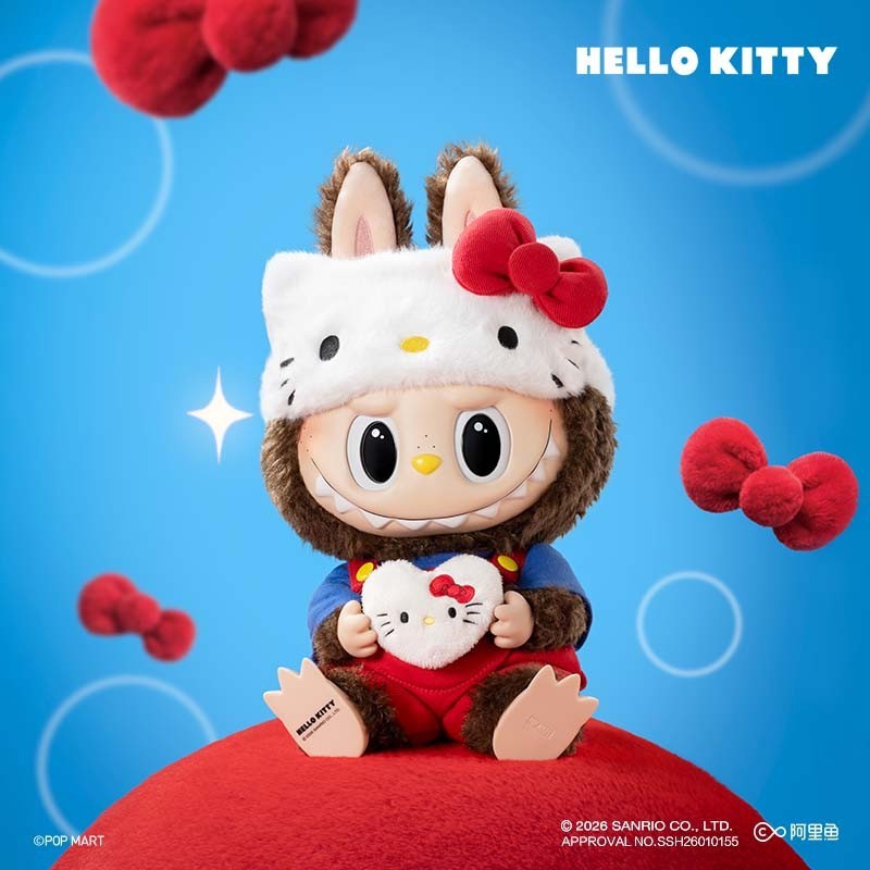 Authentic The Monsters X Hello Kitty Figure Plush Toy Gift New 14.96inches