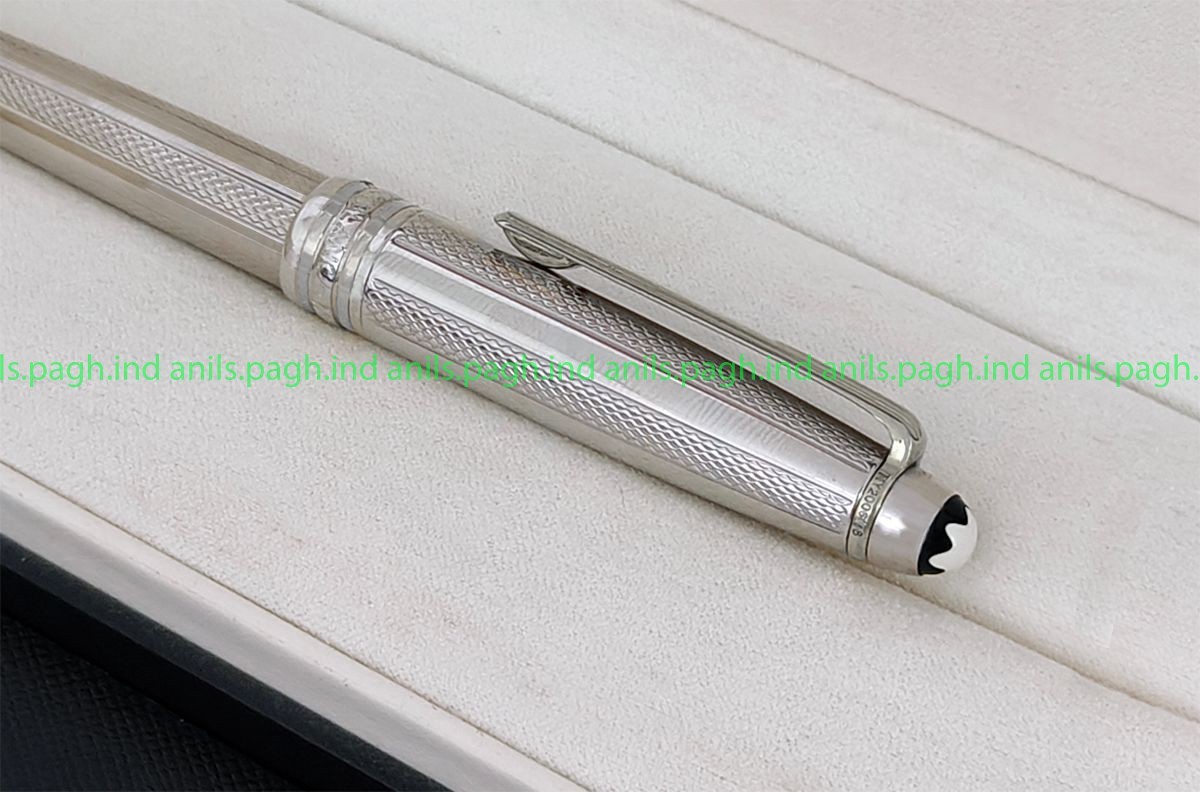 Refurbished# Montblanc Meisterstuck Solitaire 163 Ballpoint Pen with Silver Trim
