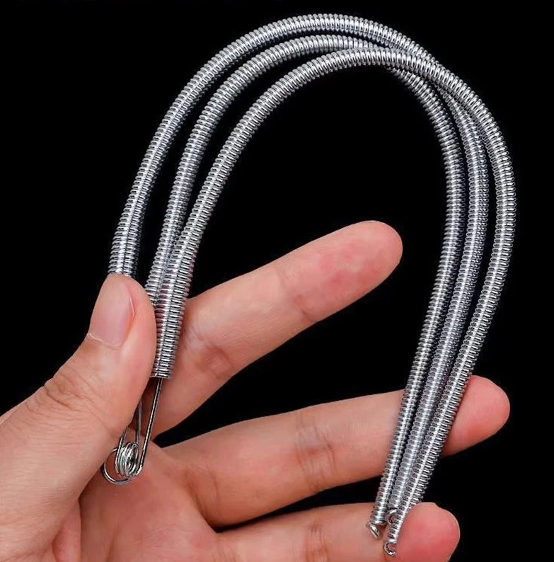 2 pcs Bendable Spring Drawstring Threader Clip for Pants Hoodies DIY Sewing