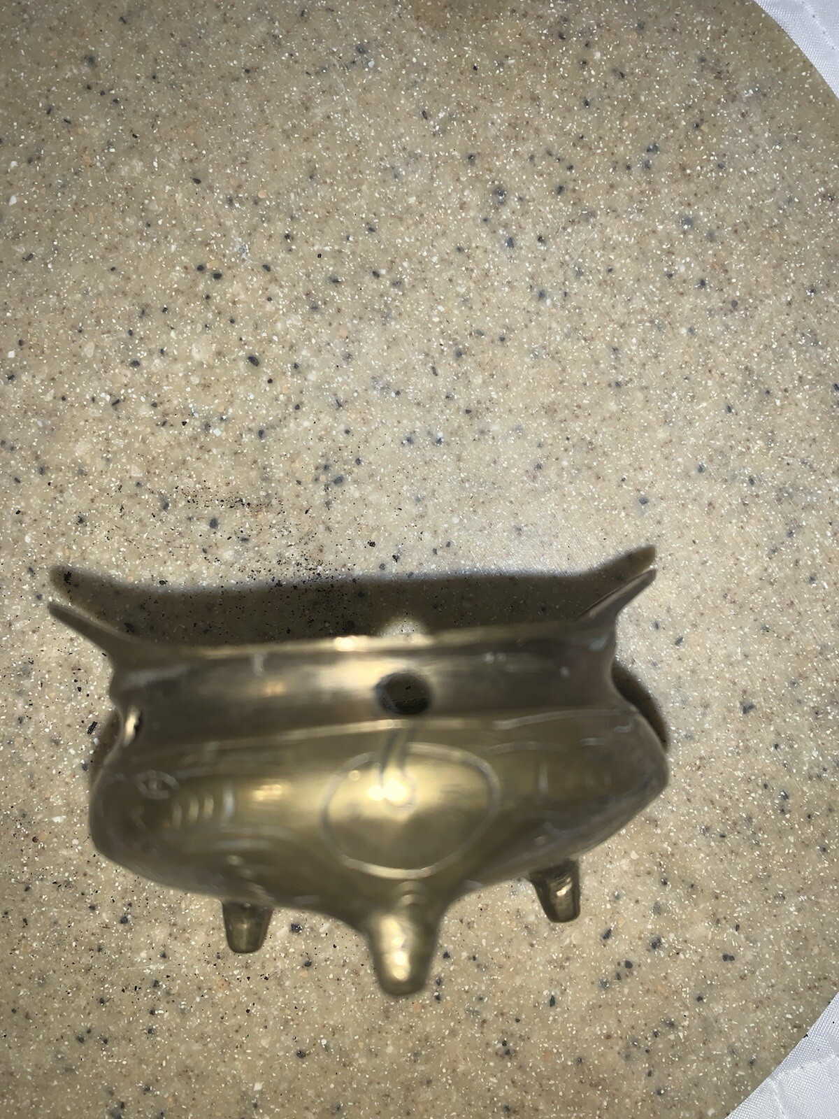 Vtg Chinese Small Brass Censer Tripod Incense Burner Xuande Reign 6 Hallmarks