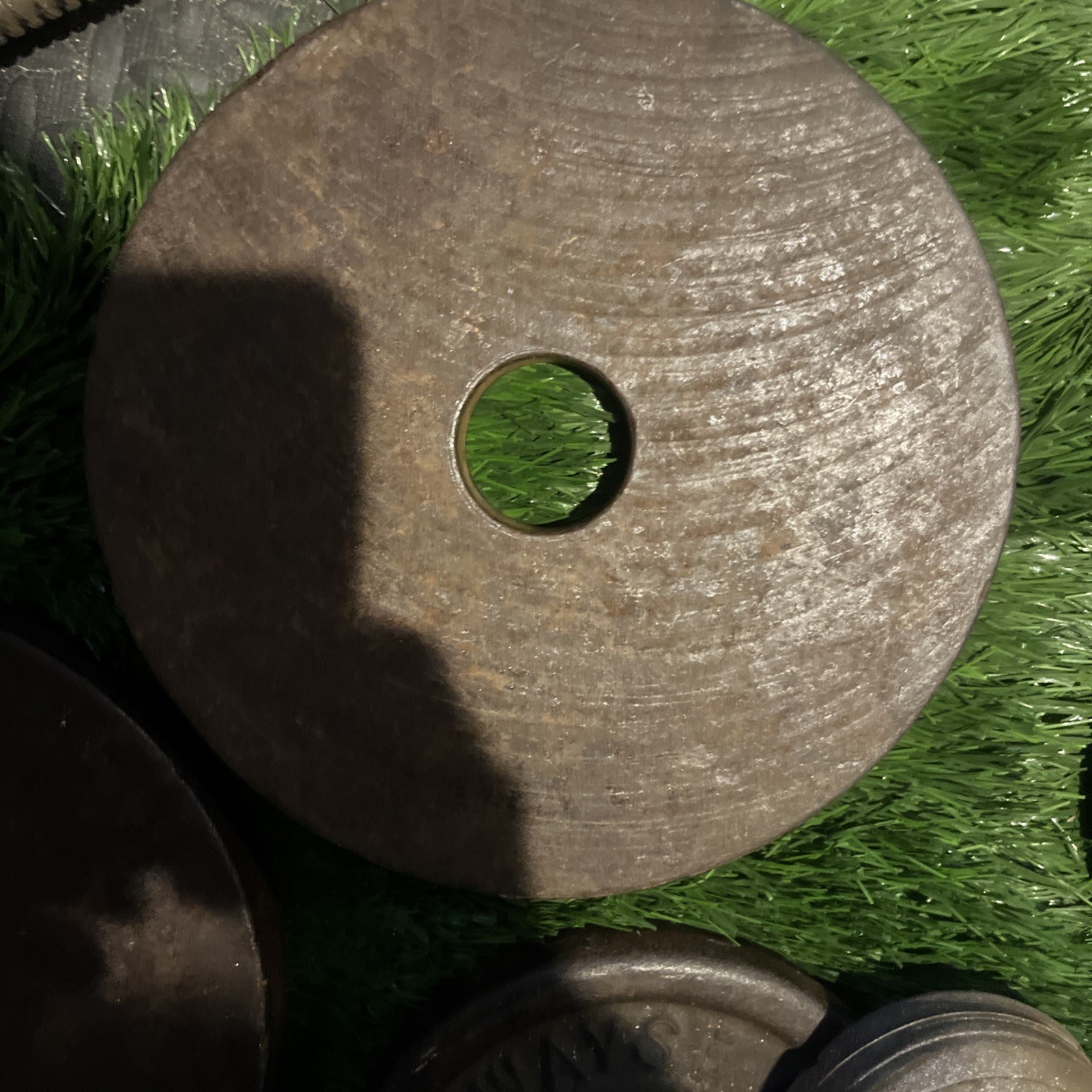 Vintage York Olympic 25 Lb Weight Plates, One Milled York