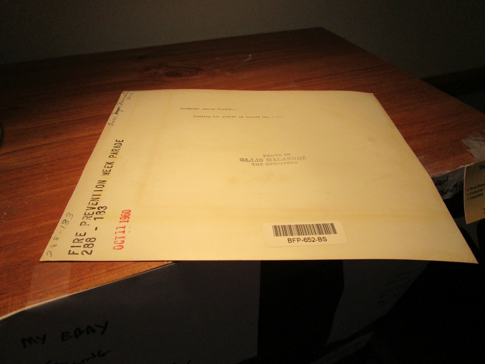 Rare 1960 Richmond Armory Market Baltimore Maryland Fire Department Photo