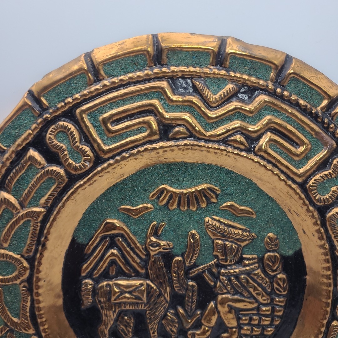 Vintage PERU Hand Wrought Copper Wall Hanging