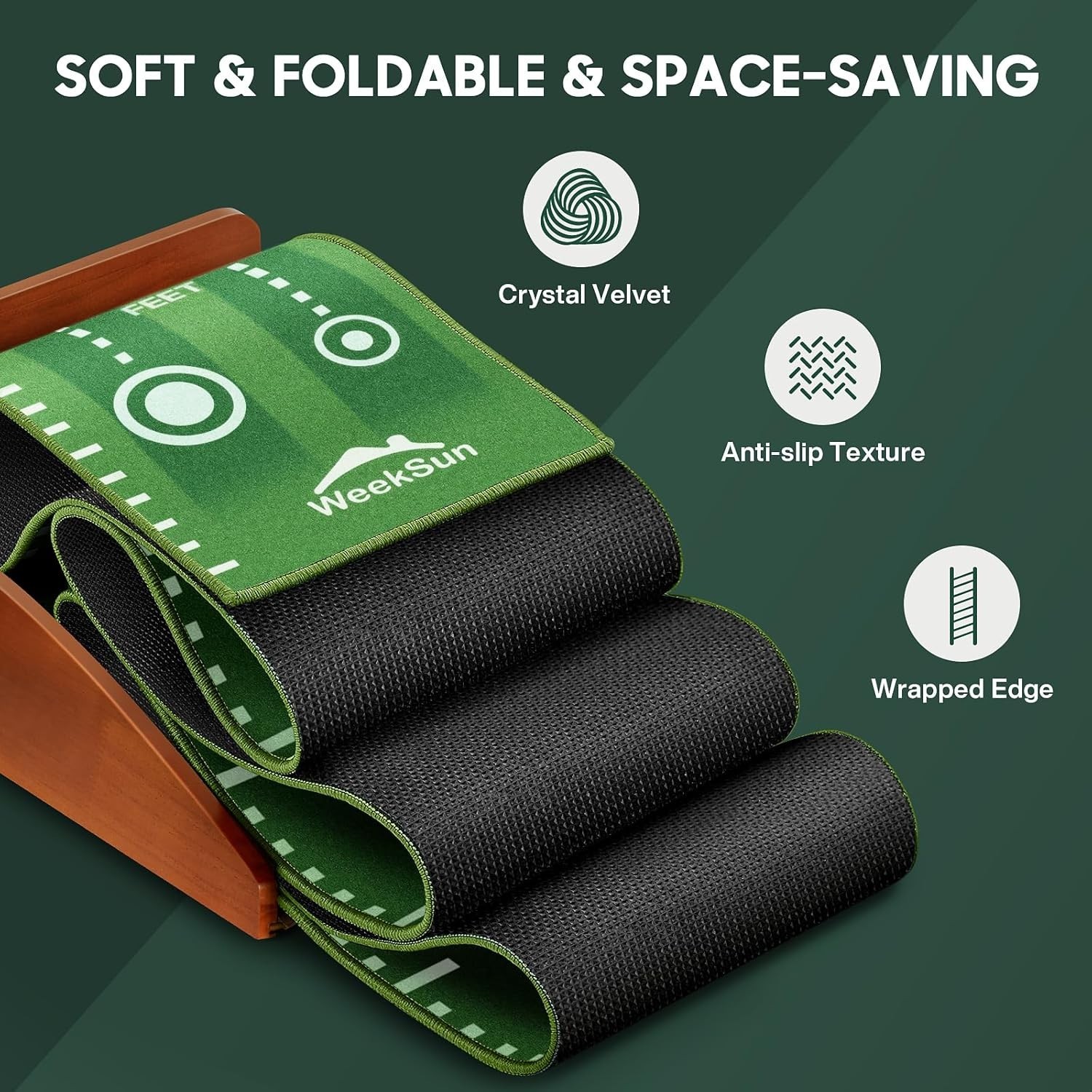 Putting Matt for Indoors, Putting Green, Golf Putting Mat with Ball Return,