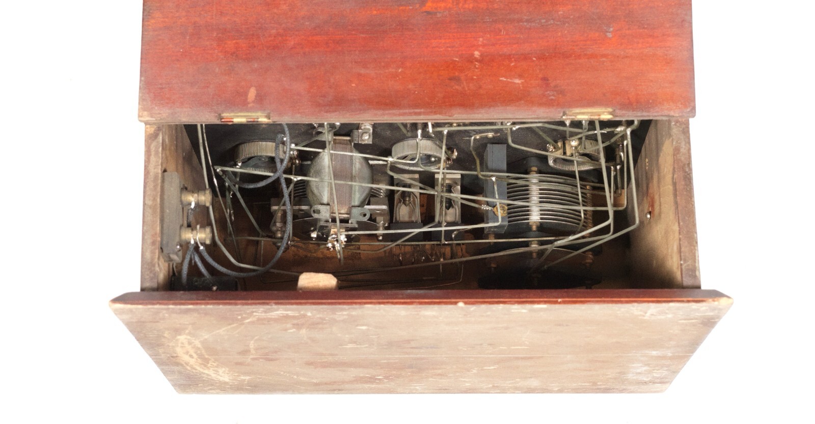 Ca. 1923-24 AJS Pattern 3-Valve Receiving Set w/Exposed Tubes & Plug-In Coil