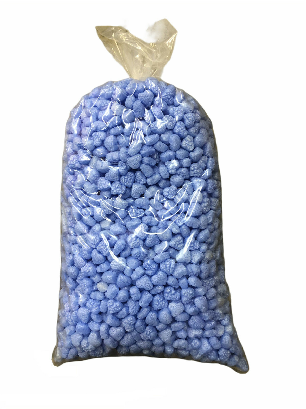 FunPak Packing Peanuts Blue Heart Shape 1.5 cu ft bag Compostable Biodegradable