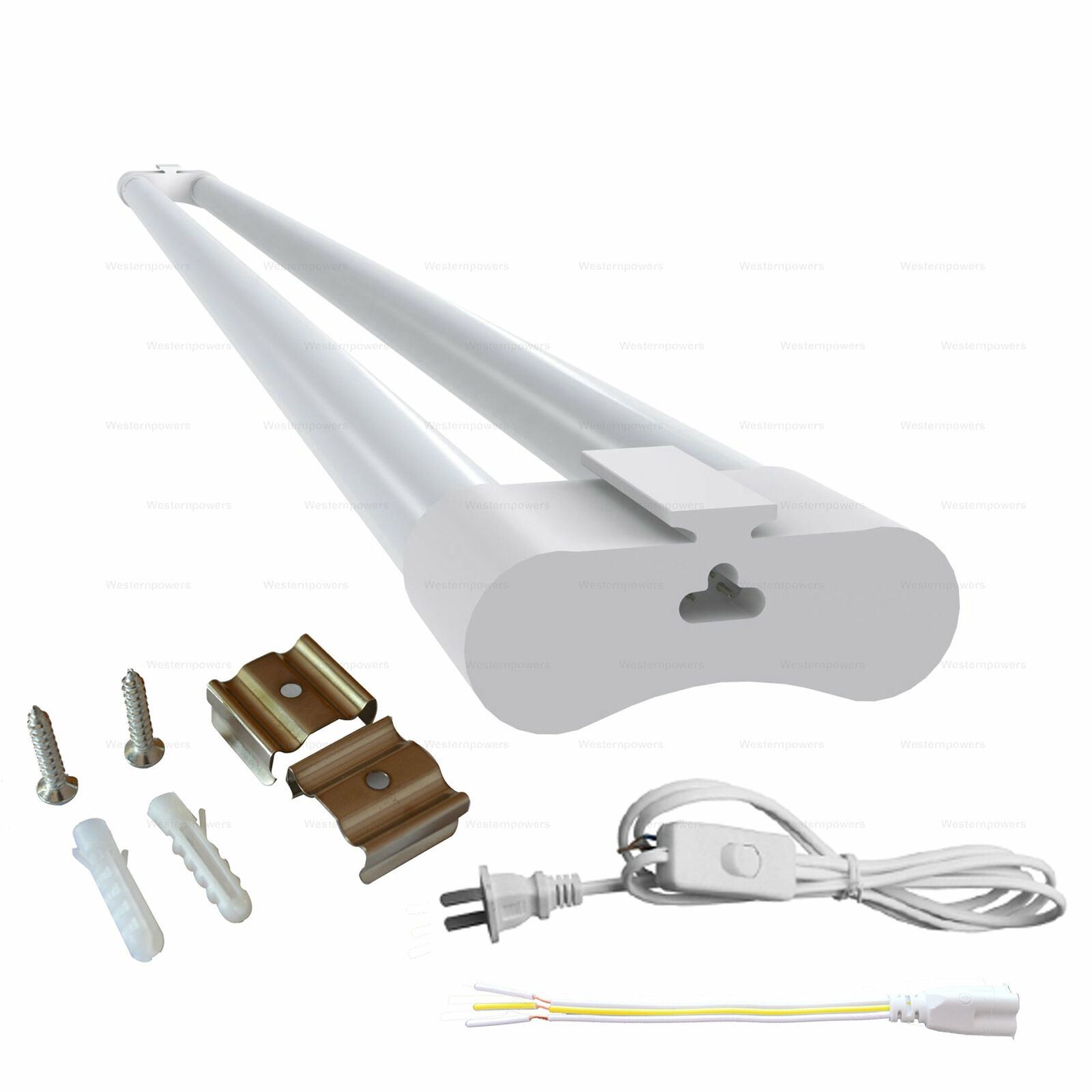 4x Westernpowers 36W LED Shop Light Fixture Work Garage Light 6000K White 4FT