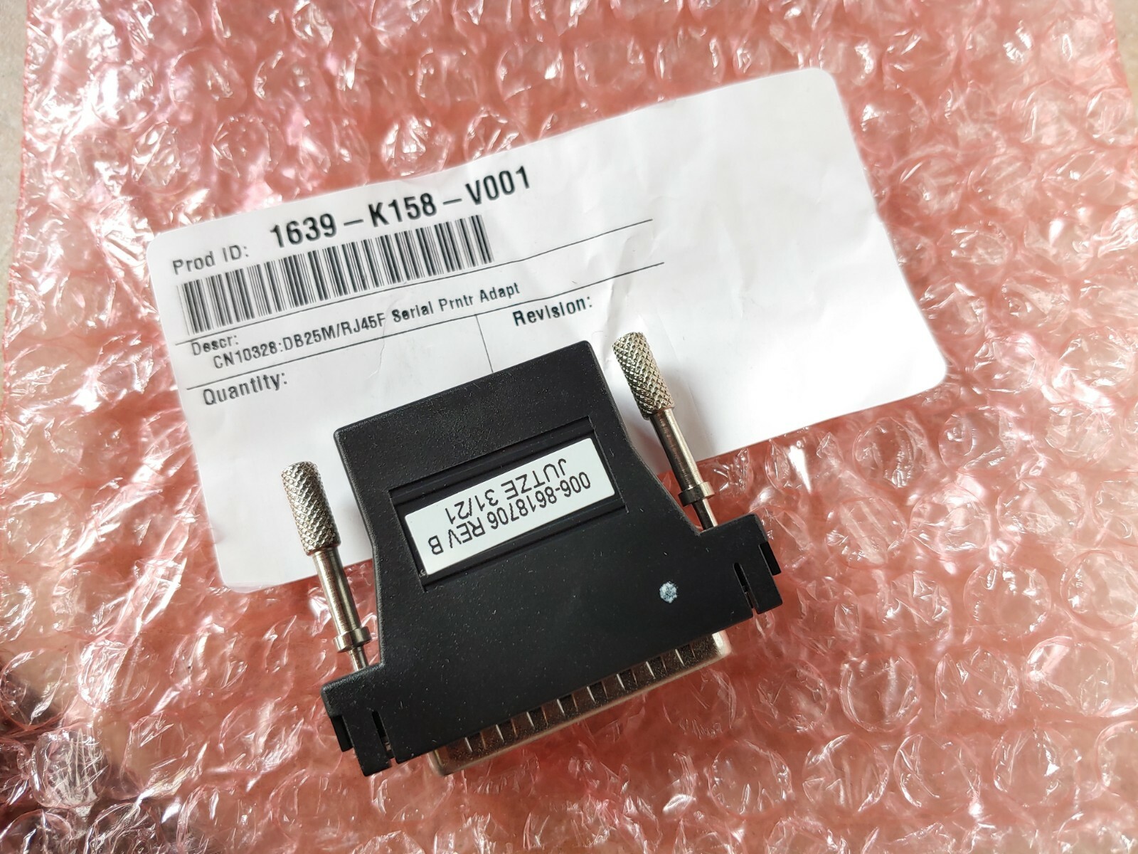 NCR DB25 RS-232 Serial Port to RJ45 Cat5 Adapter Fits EPSON & Bixolon Printers