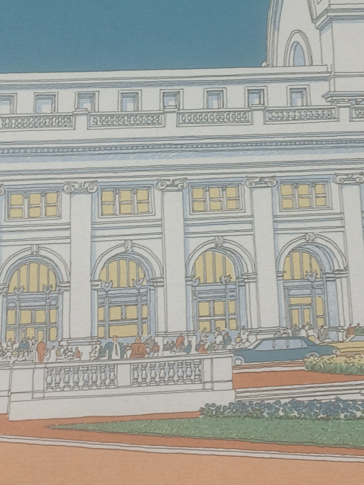Union Station 1988 Print Carlos Diniz 1908 Print Washington D.C. 39 X 25 1/2