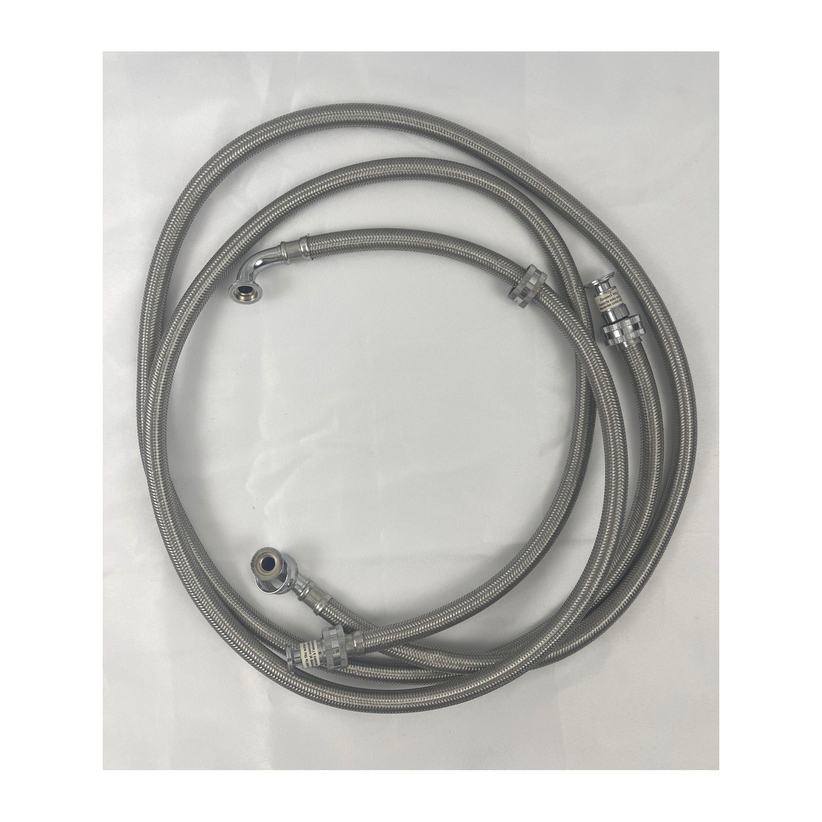 Braided Stainless Steel Steam Dryer Water Supply Hose Silver Universal 6ft