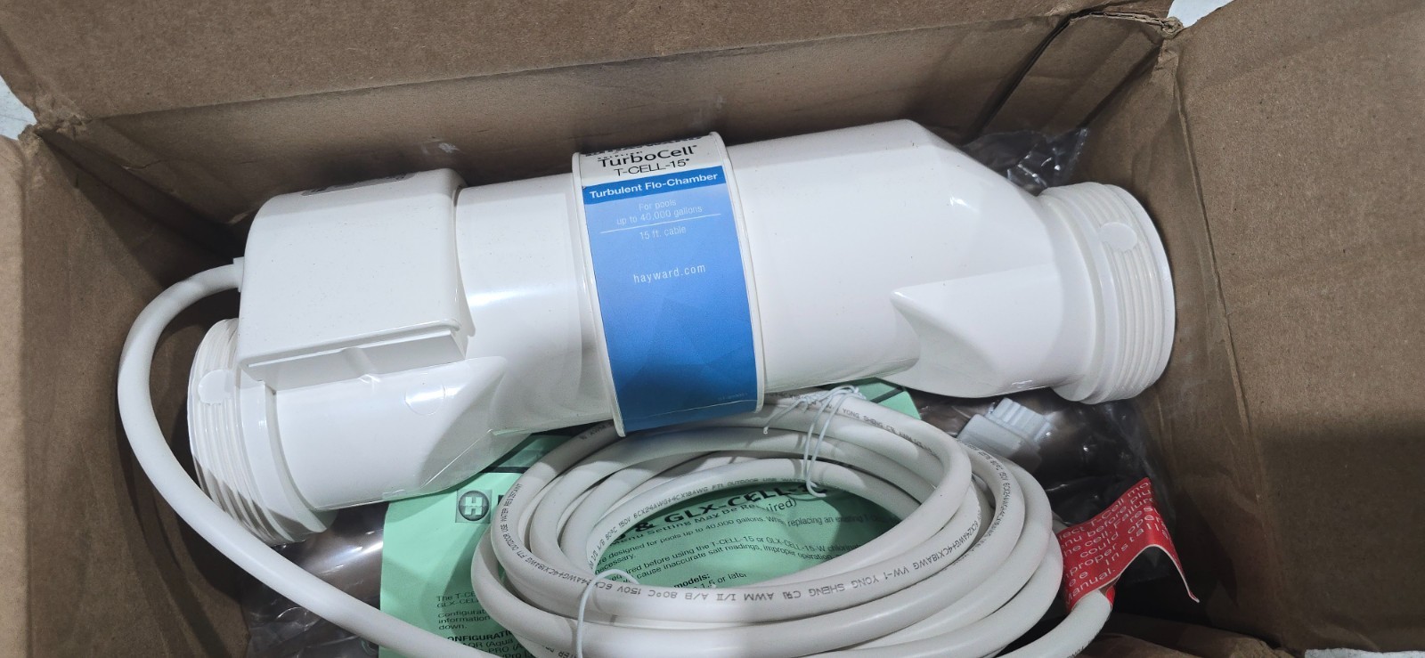 Hayward W3T-Cell-15 TurboCell Salt Chlorination Cell In-Ground Swimming Pool 40k