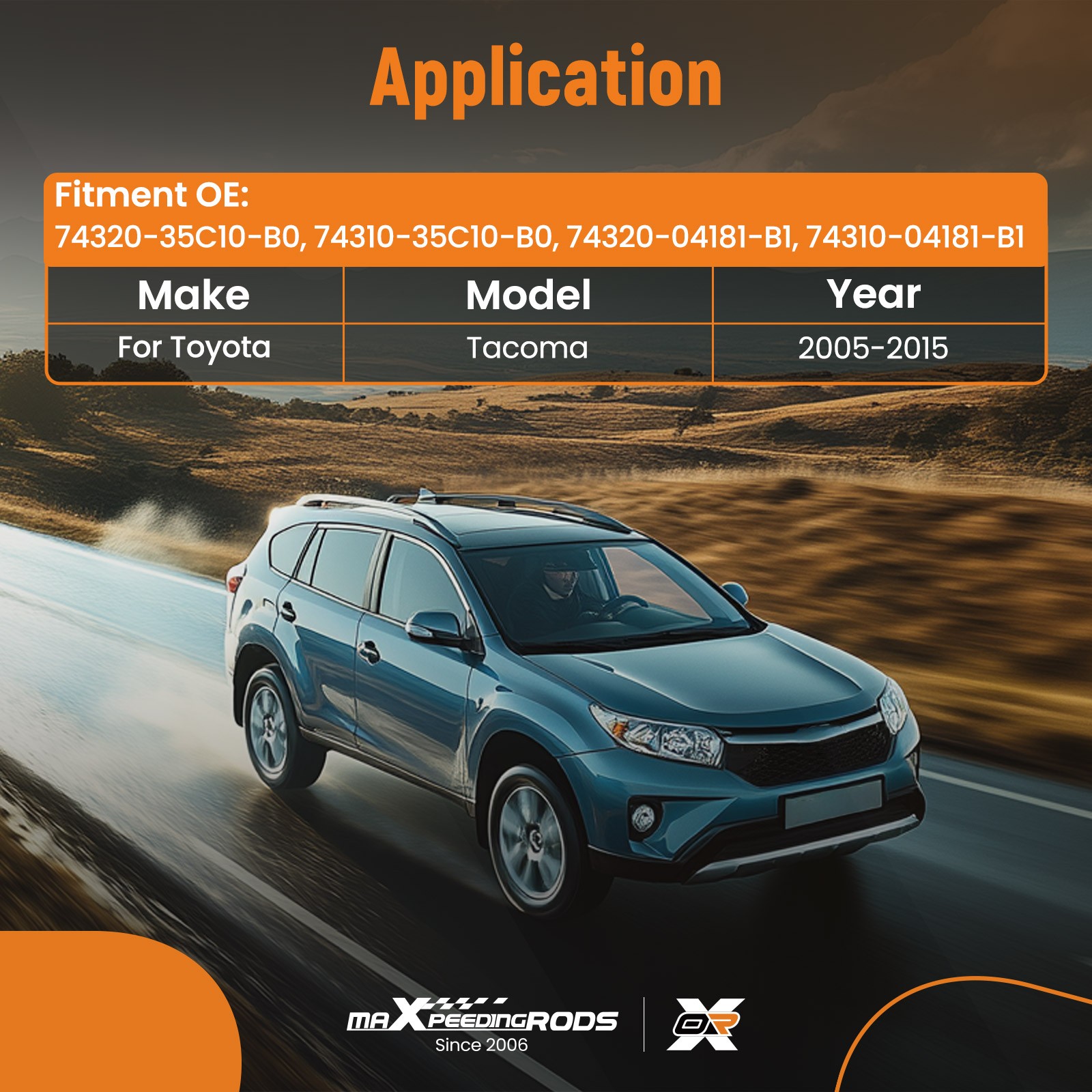 Pair Gray Sun visor w/ Light for Toyota Tacoma 2005-2015 LH RH 7432004210B0