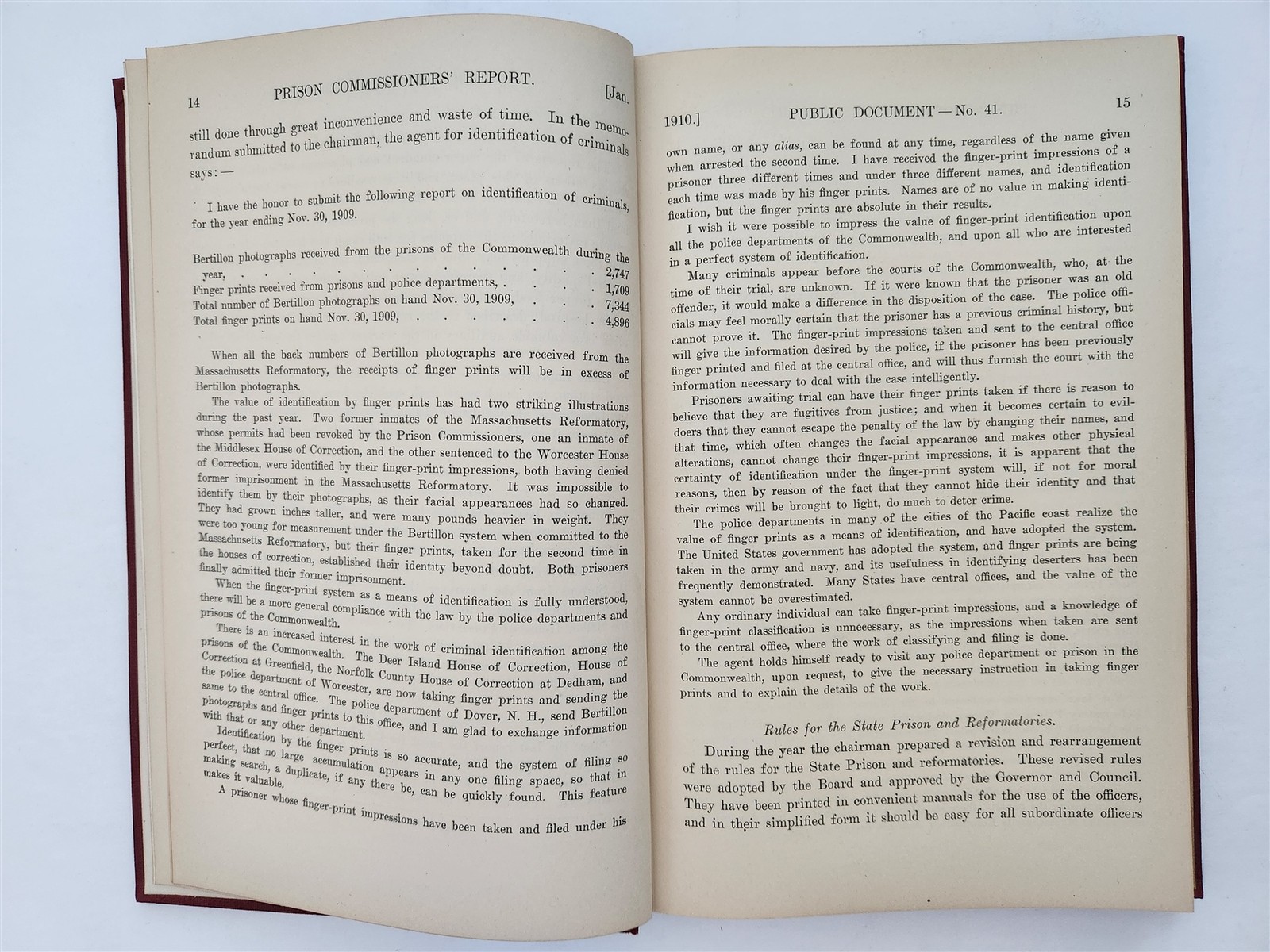 1910 antique MASSACHUSETTS PRISONS murder convicts hospital photos criminology