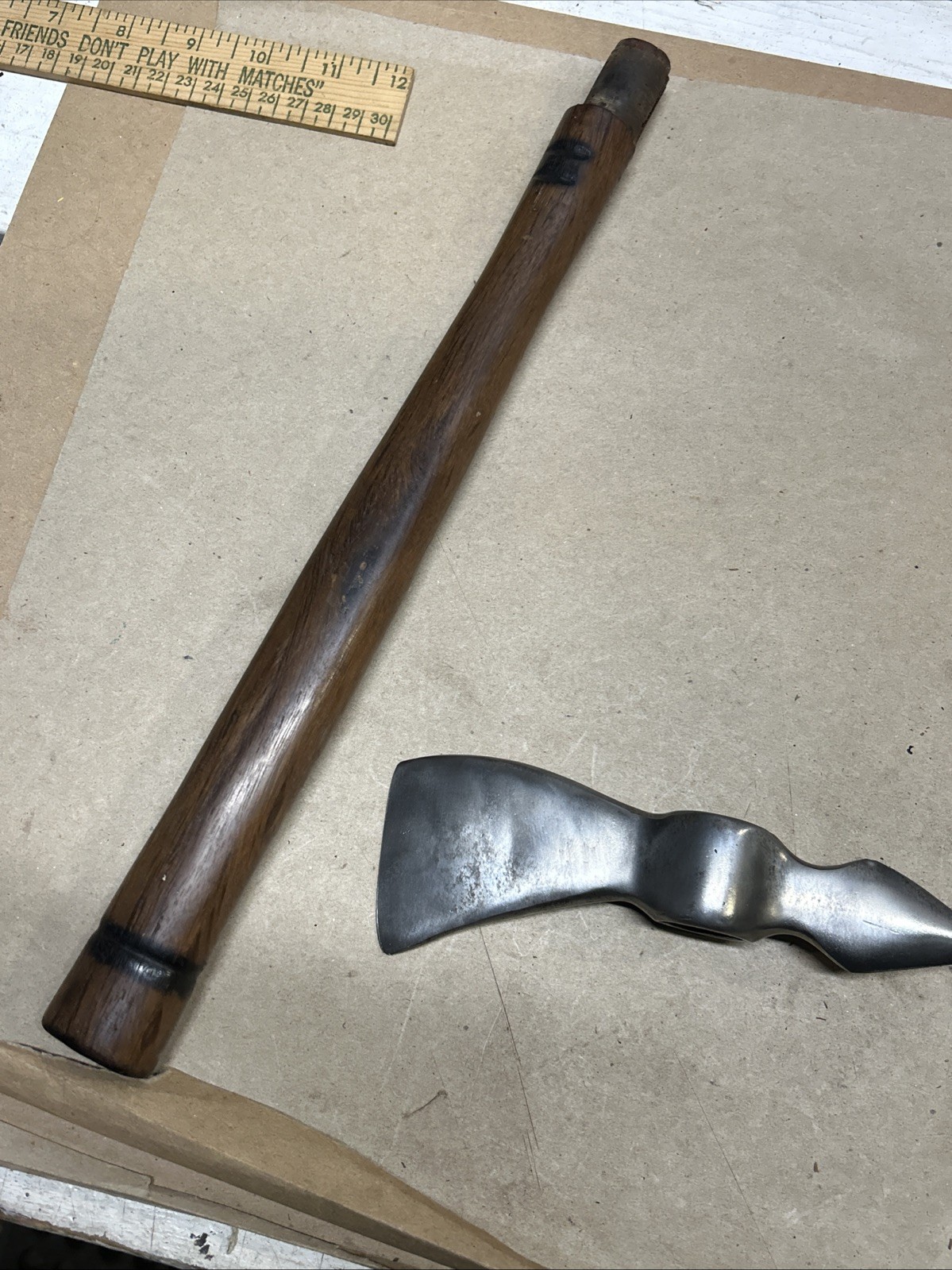 Vintage Native American Indian Style Tomahawk w/ Original Handle Used Nice