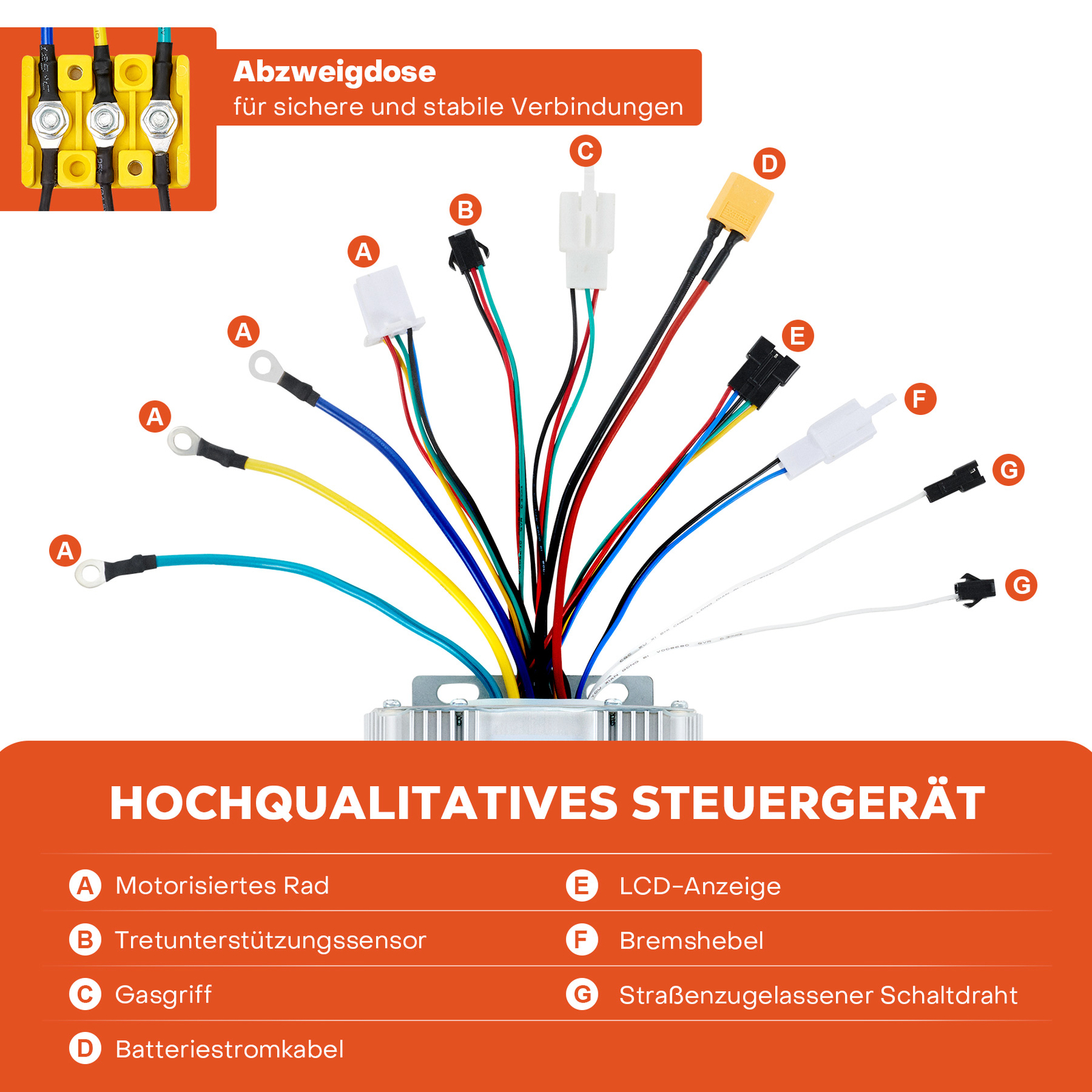 500W/1000W/1500W E-Bike Conversion Kits Electric Bicycle Front/Rear Wheel Motor