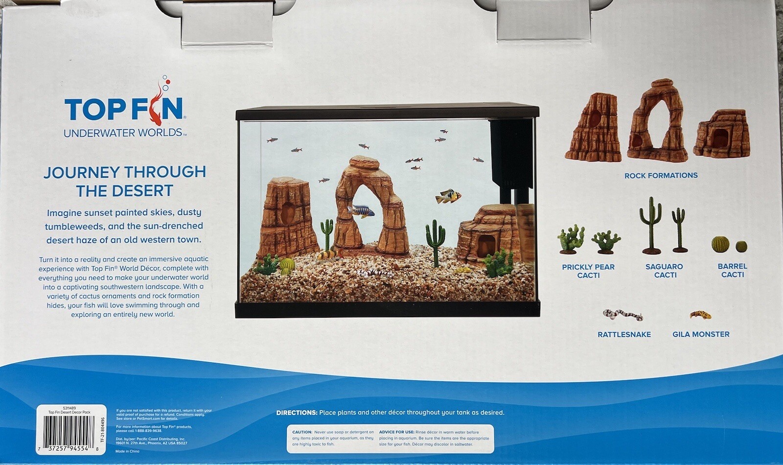 Top Fin Way Out West Aquarium Decor Pack Fish Tank decor NIB