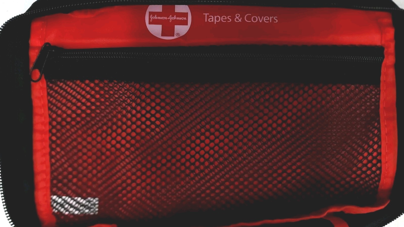 First Aid Kit Pouch/Box/Bag Empty Zipper Red/Black Soft Side Johnson (Emergency)